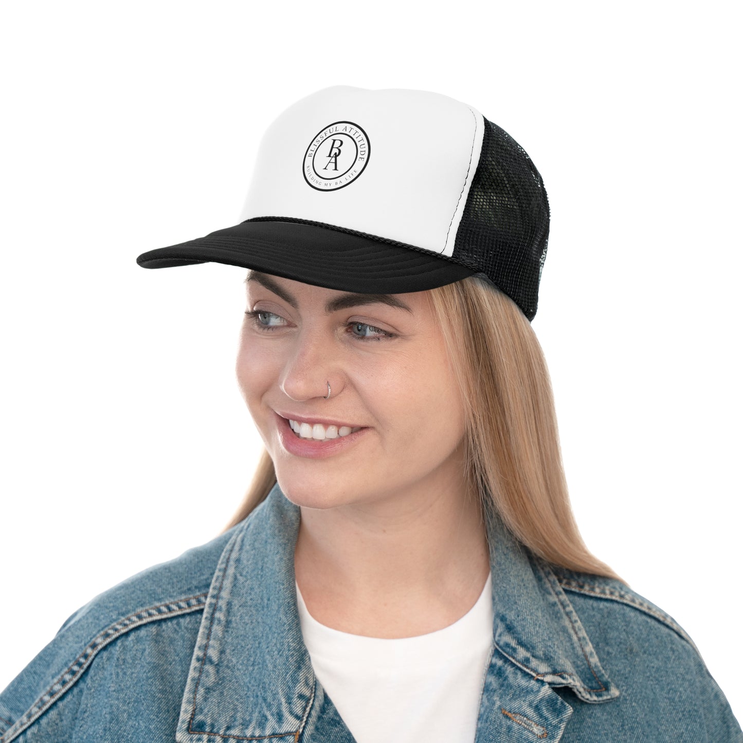 Blissful Attitude - BA - Trucker Hat for Men & Women
